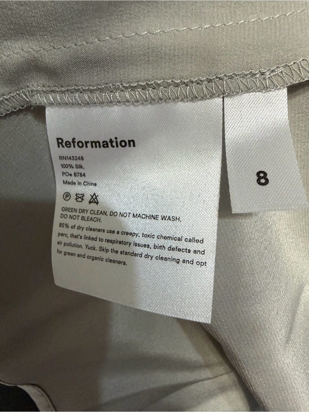 Reformation Silk Midi Skirt – Size 8 - Picture 9 of 9